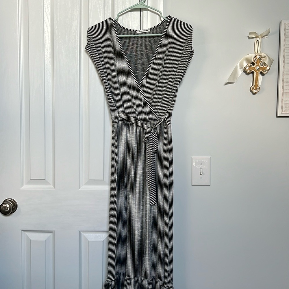 Caution to the Wind wrap maxi dress